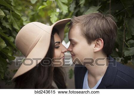 Caucasian couple rubbing noses View Large Photo Image Stock Photography - Caucasian couple rubbing noses. Fotosearch