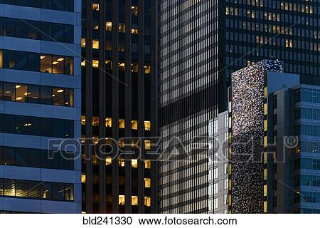 City highrises at night View Large Photo Image Stock Image - City highrises at night. Fotosearch