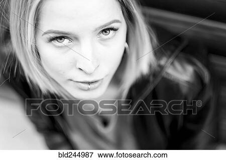 Stock Photo - Close up of face of Caucasian woman. Fotosearch