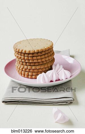 Cookies stacked on plate View Large Photo Image Stock Photograph - Cookies stacked on plate. Fotosearch