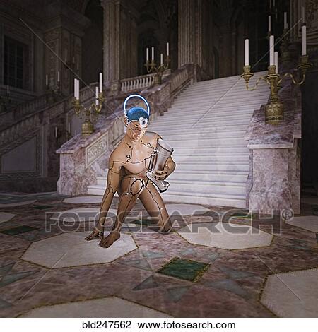 Cyborg man in palace finding futuristic boot View Large Photo Image Stock Image - Cyborg man in palace finding futuristic boot. Fotosearch