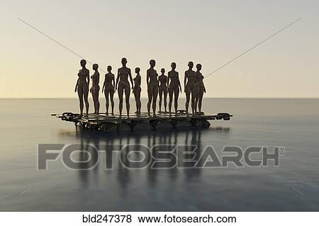 Cyborg stranded on raft in ocean View Large Photo Image Stock Photo - Cyborg stranded on raft in ocean. Fotosearch