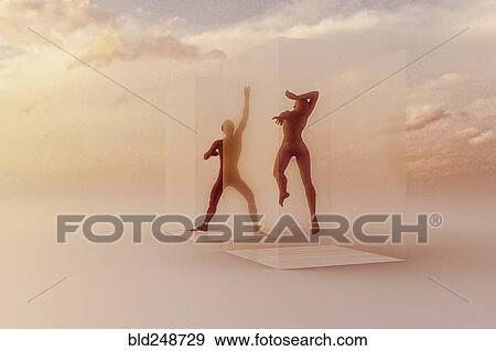Dancers in suspended animation in clouds View Large Photo Image Stock Photo - Dancers in suspended animation in clouds. Fotosearch