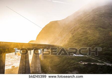 Fog on bridge near ocean View Large Photo Image Stock Photo - Fog on bridge near ocean. Fotosearch