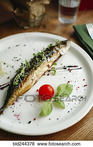 Gourmet fish on plate View Large Photo Image Stock Photo - Gourmet fish on plate. Fotosearch