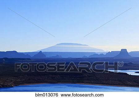 Stock Photograph - Hills and lakes in remote area. Fotosearch