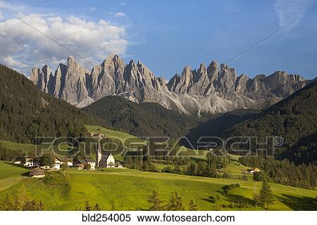 Houses in remote mountain landscape, Funes, Trentino Alto Adige, Italy View Large Photo Image Stock Photography - Houses in remote mountain landscape, Funes, Trentino Alto Adige, Italy. Fotosearch