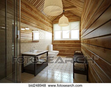 Stock Photo - Modern bathroom. Fotosearch
