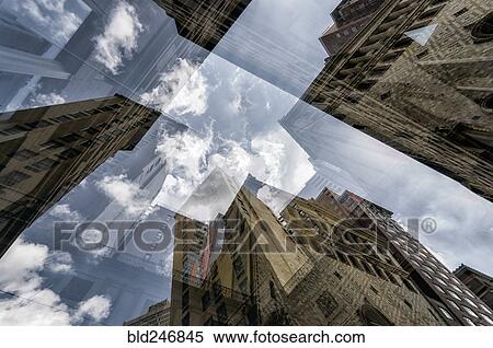 Multiple exposure of highrises under cloudy sky View Large Photo Image Stock Photography - Multiple exposure of highrises under cloudy sky. Fotosearch