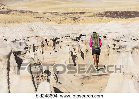 Native American woman hiking in desert View Large Photo Image Picture - Native American woman hiking in desert. Fotosearch