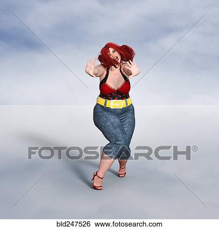 Overweight woman dancing View Large Photo Image Stock Photograph - Overweight woman dancing. Fotosearch