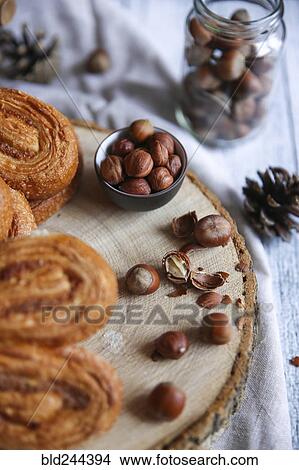 Pastry buns with nuts View Large Photo Image Picture - Pastry buns with nuts. Fotosearch