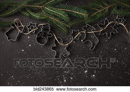 Stock Photography - Pastry cutters pine tree branches. Fotosearch
