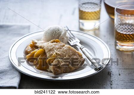 Peach pie and ice cream View Large Photo Image Stock Image - Peach pie and ice cream. Fotosearch