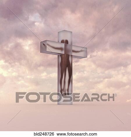 Person in suspended animation inside crucifix View Large Photo Image Stock Photograph - Person in suspended animation inside crucifix. Fotosearch