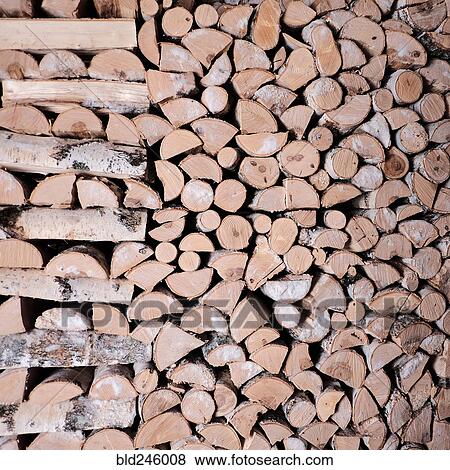 Stock Photo - Pile of firewood. Fotosearch