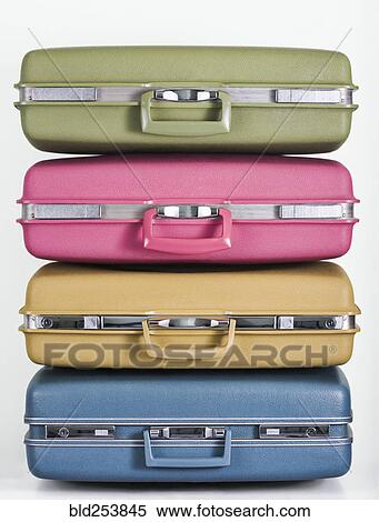 Pile of multicolor suitcases View Large Photo Image Stock Photography - Pile of multicolor suitcases. Fotosearch