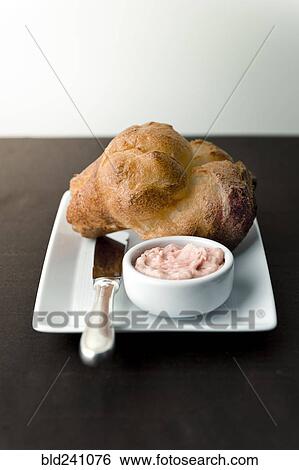 Popover with strawberry butter on plate View Large Photo Image Stock Photograph - Popover with strawberry butter on plate. Fotosearch