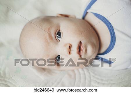Stock Photo - Portrait of Caucasian baby boy. Fotosearch