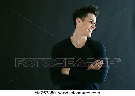 Portrait of Caucasian man laughing View Large Photo Image Stock Image - Portrait of Caucasian man laughing. Fotosearch