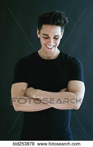 Portrait of Caucasian man laughing View Large Photo Image Stock Photo - Portrait of Caucasian man laughing. Fotosearch