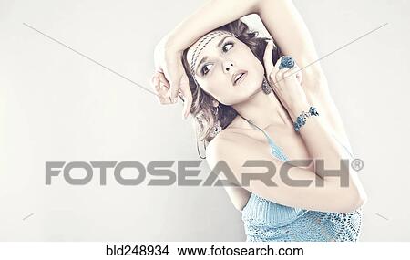 Picture - Portrait of Caucasian woman in despair. Fotosearch