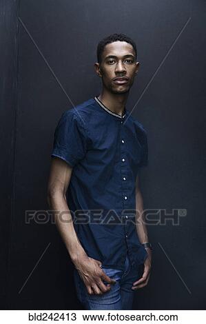 Portrait of serious Black man View Large Photo Image Stock Image - Portrait of serious Black man. Fotosearch