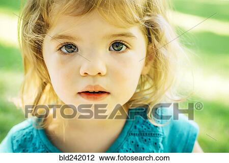 Portrait of serious Caucasian preschool girl View Large Photo Image Stock Image - Portrait of serious Caucasian preschool girl. Fotosearch