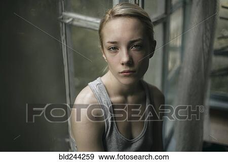 Portrait of serious Caucasian woman View Large Photo Image Stock Photo - Portrait of serious Caucasian woman. Fotosearch