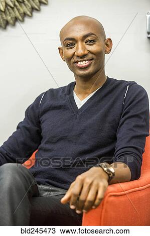 Portrait of smiling African American man View Large Photo Image Stock Image - Portrait of smiling African American man. Fotosearch