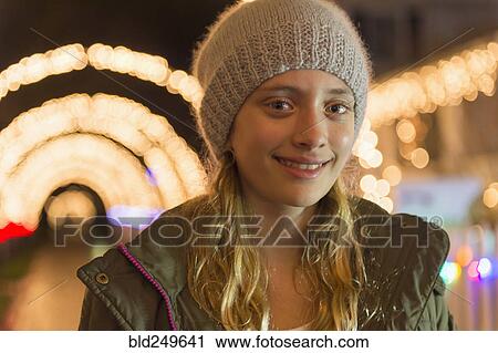 Portrait of smiling Caucasian girl on sidewalk View Large Photo Image Stock Image - Portrait of smiling Caucasian girl on sidewalk. Fotosearch