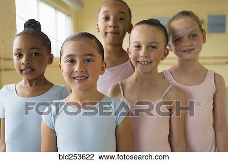Portrait of smiling girls in ballet studio View Large Photo Image Stock Image - Portrait of smiling girls in ballet studio. Fotosearch