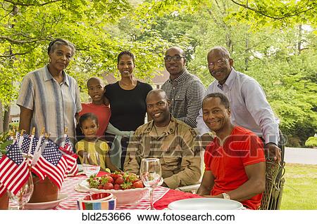 Portrait of smiling multi-generation family at picnic View Large Photo Image Stock Photograph - Portrait of smiling multi-generation family at picnic. Fotosearch