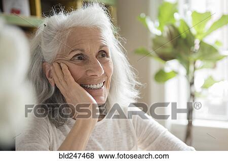 Stock Photo - Portrait of smiling older woman. Fotosearch