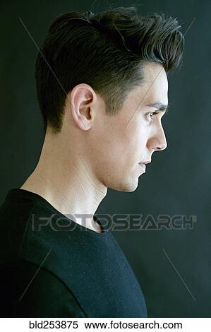 Stock Photography - Profile of Caucasian man. Fotosearch