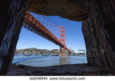 "Rocks framing Golden Gate Bridge, San Francisco, California, United States" View Large Photo Image Picture - "Rocks framing Golden Gate Bridge, San Francisco, California, United States". Fotosearch