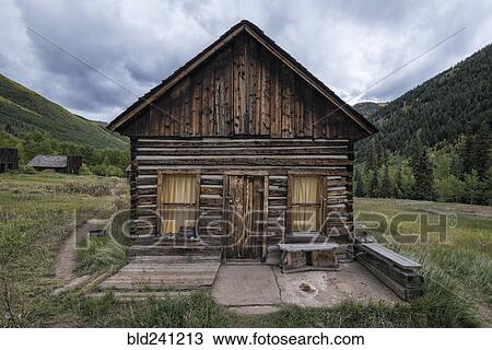 Rustic log cabin in valley View Large Photo Image Stock Image - Rustic log cabin in valley. Fotosearch