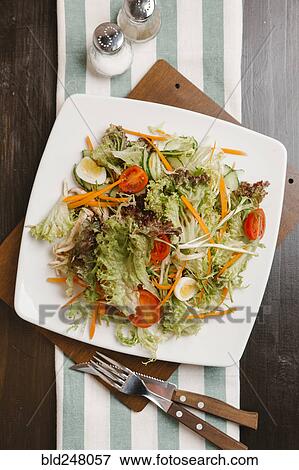 Salad on plate View Large Photo Image Stock Photo - Salad on plate. Fotosearch