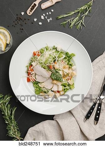 Salad with meat View Large Photo Image Stock Image - Salad with meat. Fotosearch