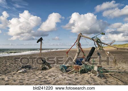 Sculpture of garbage at beach View Large Photo Image Stock Image - Sculpture of garbage at beach. Fotosearch