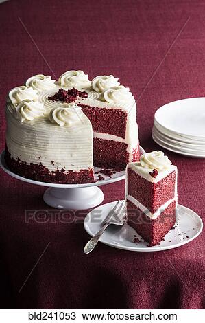Slice of red velvet cake on plate View Large Photo Image Stock Image - Slice of red velvet cake on plate. Fotosearch