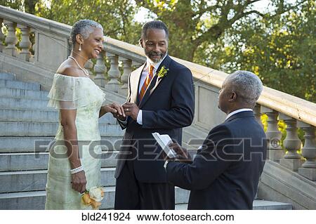 Picture - Wedding ceremony on stone staircase. Fotosearch