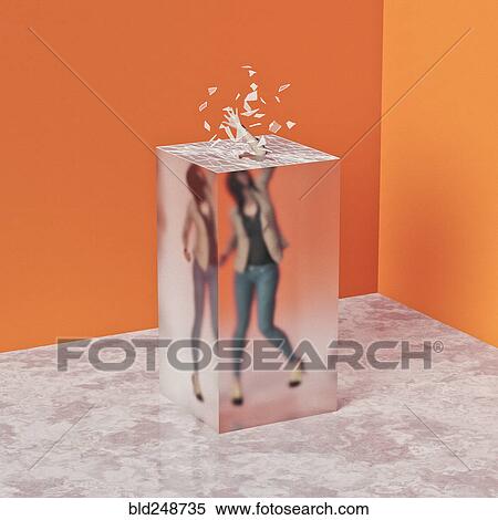 Woman breaking through glass ceiling View Large Photo Image Stock Photography - Woman breaking through glass ceiling. Fotosearch