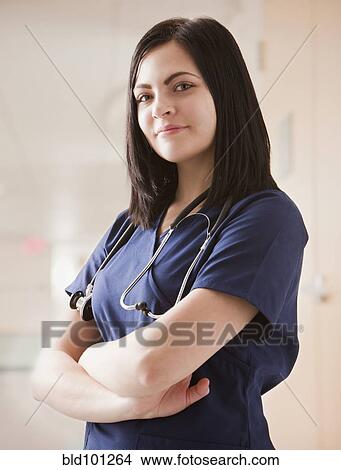 Caucasian surgeon with arms crossed View Large Photo Image Picture - Caucasian surgeon with arms crossed. Fotosearch
