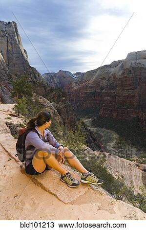 Persian woman hiking near canyon View Large Photo Image Stock Image - Persian woman hiking near canyon. Fotosearch