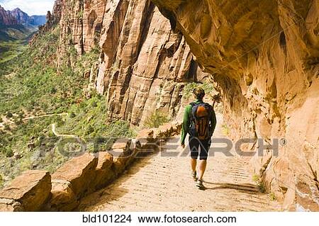 Persian woman hiking on canyon path View Large Photo Image Picture - Persian woman hiking on canyon path. Fotosearch