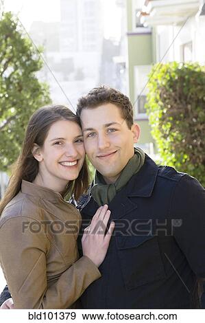 Stock Photo - Smiling Caucasian couple. Fotosearch