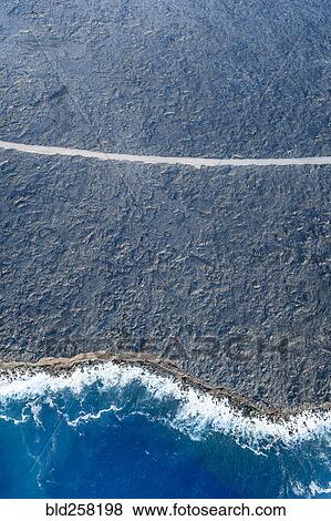 Aerial view of ocean waves on beach, Big Island, Hawaii, United States View Large Photo Image Stock Photo - Aerial view of ocean waves on beach, Big Island, Hawaii, United States. Fotosearch