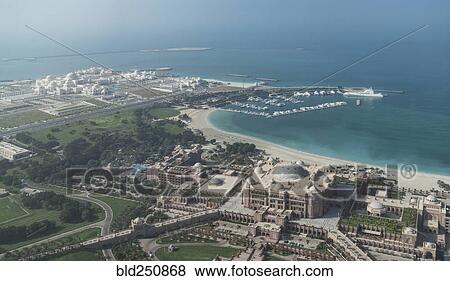 "Aerial view of waterfront, Abu Dhabi, United Arab Emirates" View Large Photo Image Stock Photo - "Aerial view of waterfront, Abu Dhabi, United Arab Emirates". Fotosearch