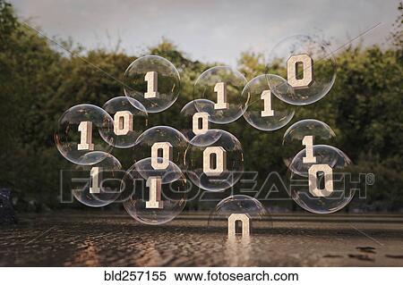 Binary code floating in bubbles above river View Large Photo Image Stock Photography - Binary code floating in bubbles above river. Fotosearch